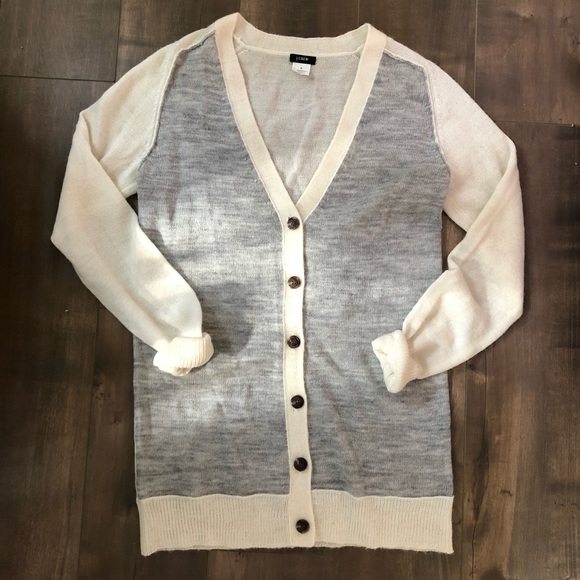 J. Crew Color Block Sweater Cardigan - Picture 1 of 4